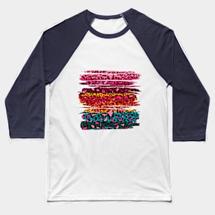 Abstract Leopard Print Baseball T-Shirt